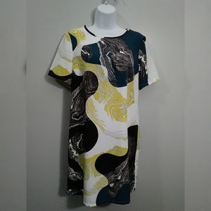 Top shop mod print dress sz 6 EUC
